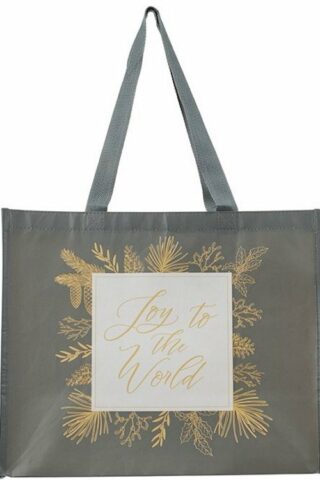 1220000328884 Joy To The World Tote Peace On Earth Shimmer Collection