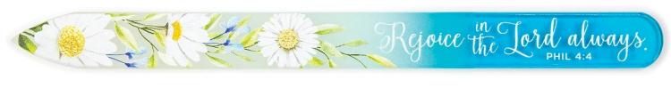 723326345425 Glass Nail File Rejoice In The Lord Always Phil 4:4