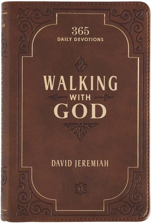 9781642721515 Walking with God Devotional - Brown Faux Leather Daily Devotional for Men & Wome