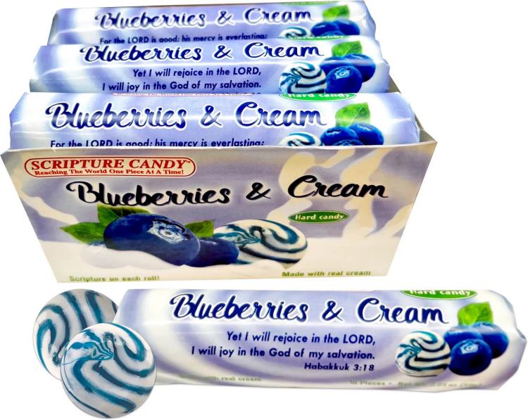 641520044442 Blueberries And Cream Hard Candy Roll