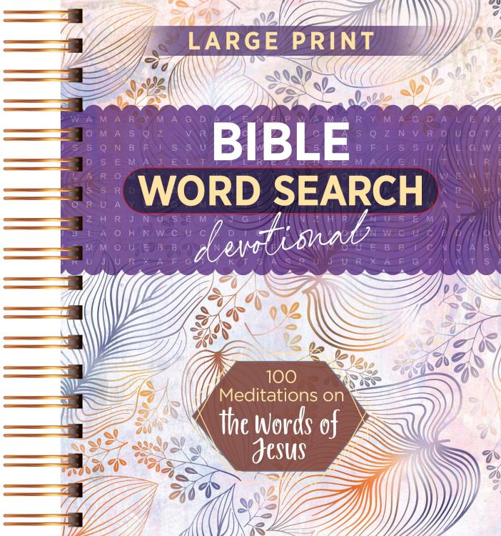 9781424571598 100 Meditations On The Words Of Jesus Bible Word Search Devotional (Large Type)
